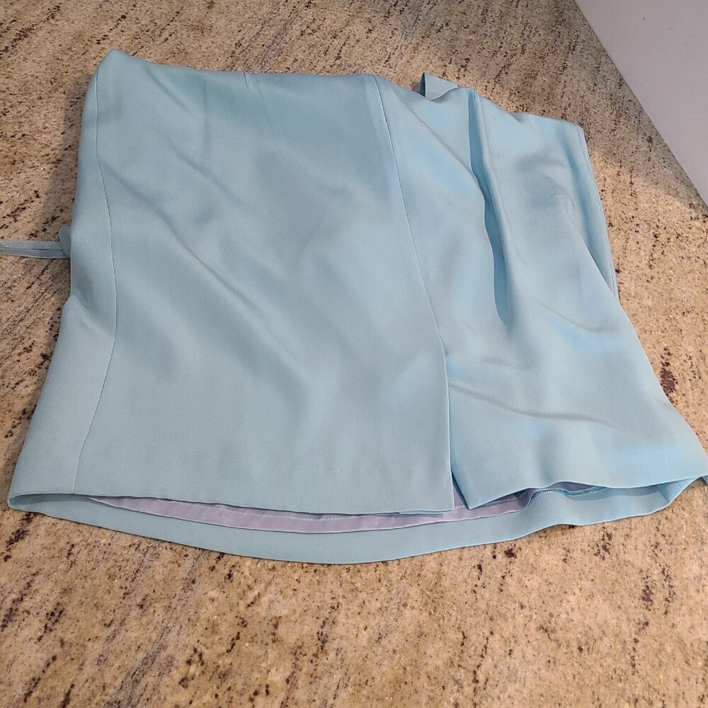 Liz Claiborne 100% Silk Dress Suit Blazer Lined Blue Size 10 2 Piece Office - Picture 13 of 16